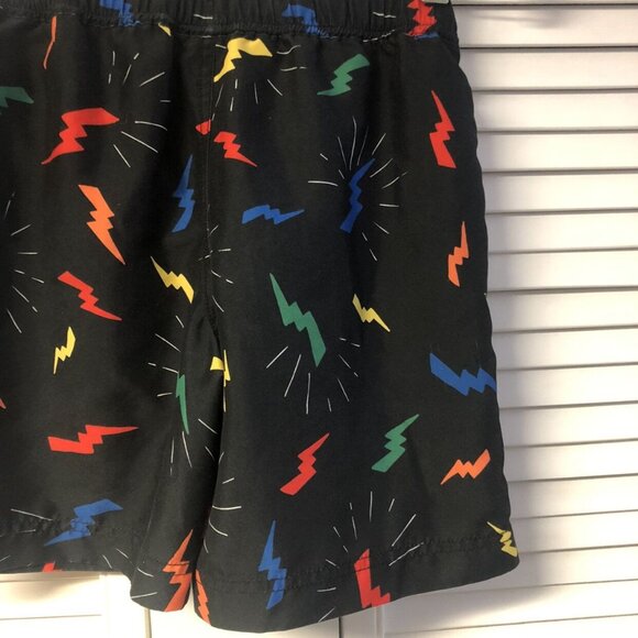 Hanna Andersson Size 130 8 Black Lightning Bolt Swim Trunks - Picture 6 of 7